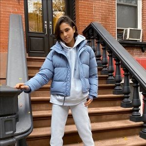 TNA The Super Puff Shorty Matte Granite Blue